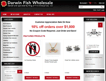 Tablet Screenshot of darwinfishwholesale.com
